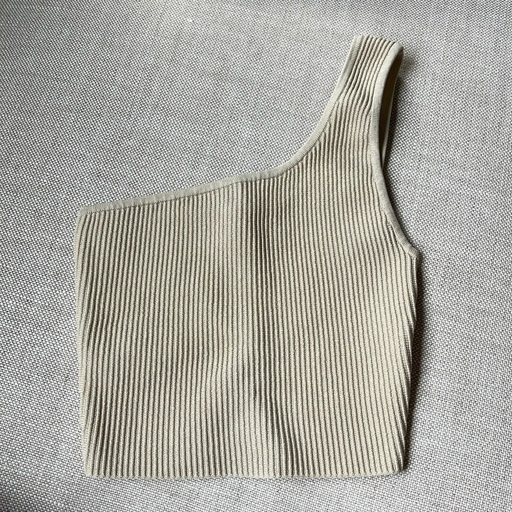 Aritzia sculpt knit one shoulder tank
